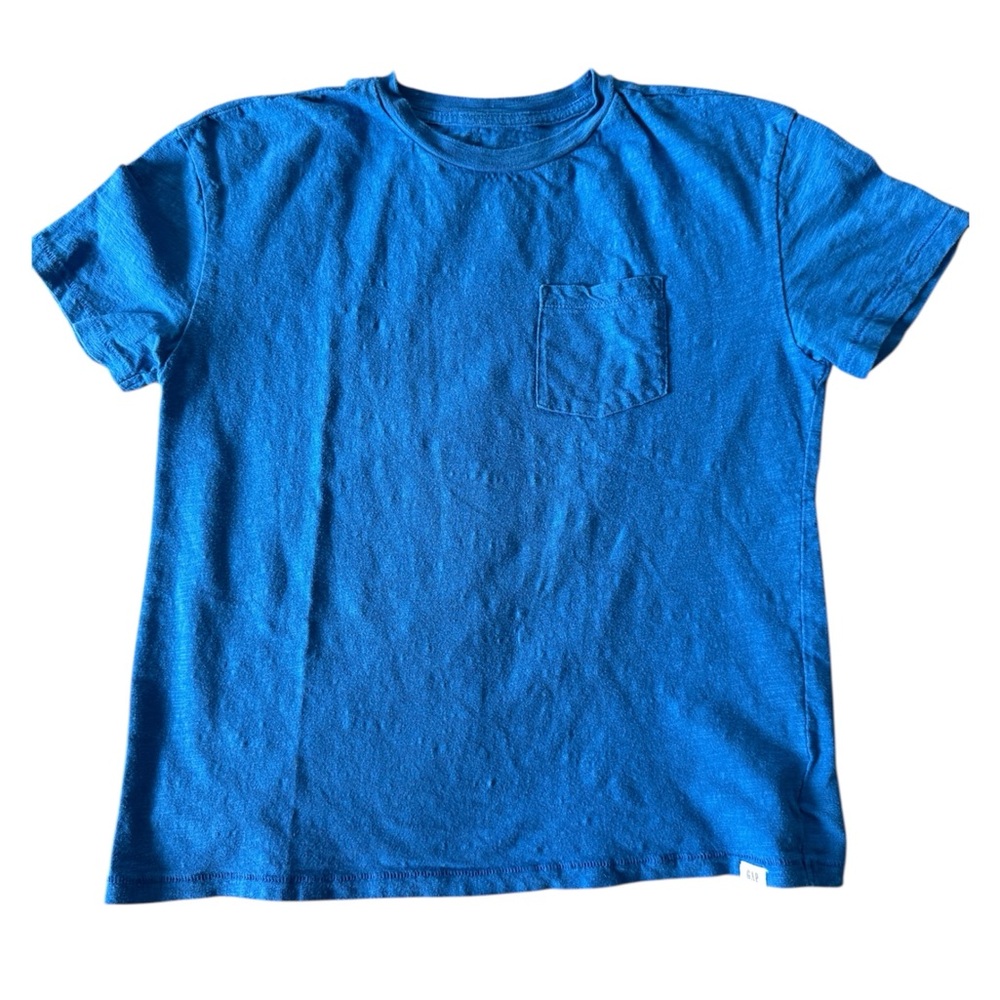 GAP Kids Cotton Pocket Tee in Bright Blue
